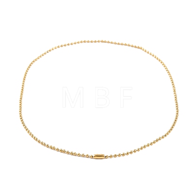 Ion Plating(IP) 304 Stainless Steel Ball Chain Necklaces for Women NJEW-G135-01E-G-1
