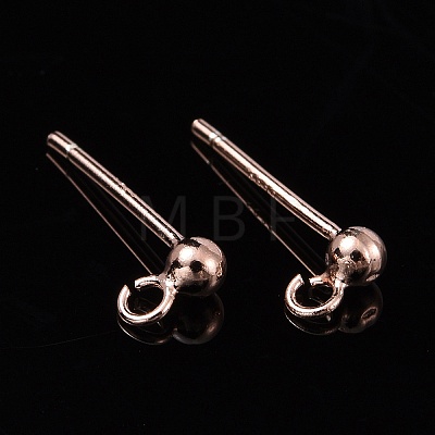 925 Sterling Silver Ear Stud Findings STER-K167-042A-RG-1