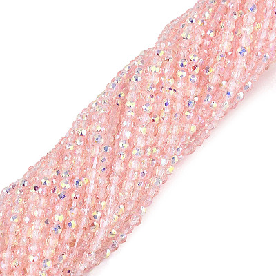Transparent Glass Beads Strands LS-EGLA-N028-01A-A10-1