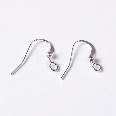 Silver Color Plated Brass Earring Hooks X-KK-Q369-S-1