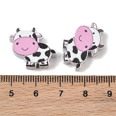 Printed Schima Wood Beads WD-CBA91F0-16-1