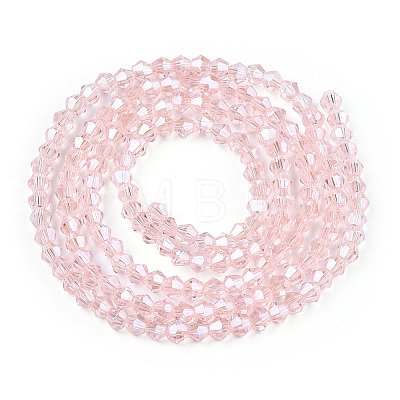 Transparent Electroplate Glass Beads Strands EGLA-A039-T2mm-A26-1