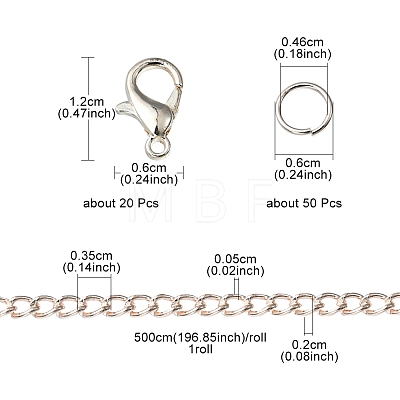 DIY Chain Bracelet Necklace Making Kit DIY-YW0006-43-1