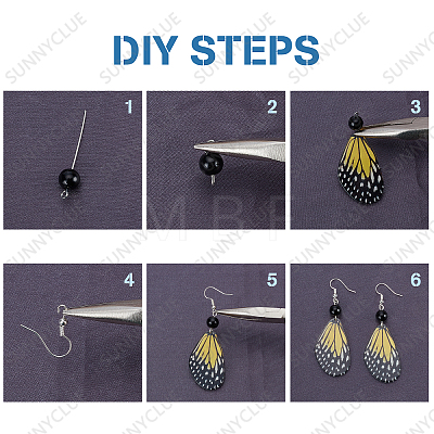 DIY Butterffly Wing Dangle Earring Making Kits DIY-SC0019-73-1