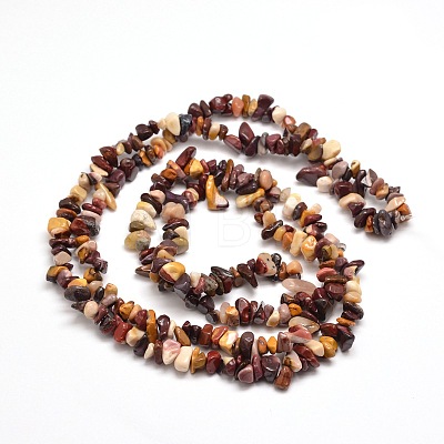 Natural Mookaite Chip Bead Strands X-G-M205-39-1