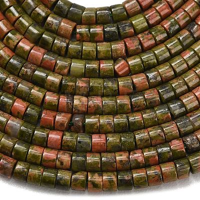 Natural Unakite Beads Strands G-P608-A10-01-1