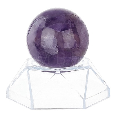 CRASPIRE 2Pcs 2 Style Natural Amethyst Crystal Ball DJEW-CP0001-09-1