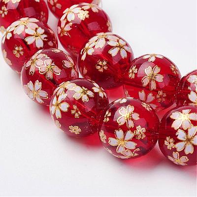 Handmade Lampwork Beads Strands LAMP-E015-01G-1