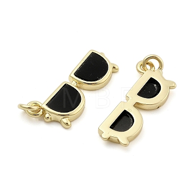Brass Enamel Pendants KK-U060-27G-1