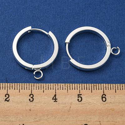 201 Stainless Steel Huggie Hoop Earrings Findings STAS-A167-01P-S-1