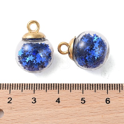 Glass Round Pendants GLAA-P063-01G-09-1