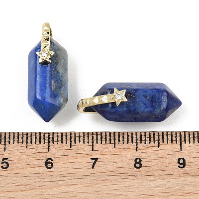 Natural Lapis Lazuli Double Terminal Pendants GG-CBA4154-07G-04-1