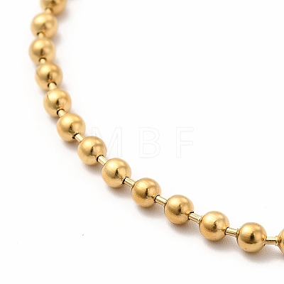 Ion Plating(IP) 304 Stainless Steel Ball Chains Slider Bracelet for Women BJEW-E074-01G-1