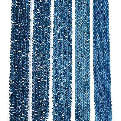 Electroplate Glass Beads Strands EGLA-A044-T6mm-B27-1