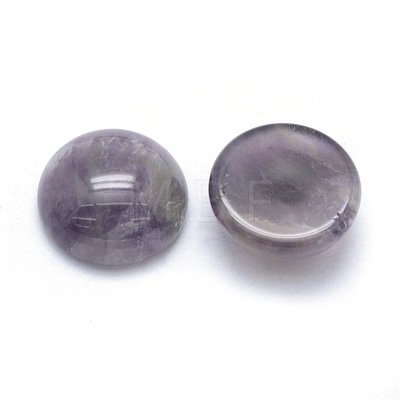 Natural Amethyst Cabochons G-P393-R14-14mm-1