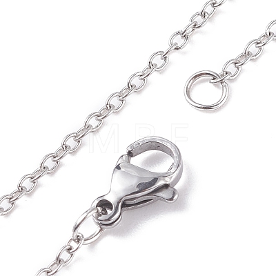 304 Stainless Steel Evil Eye Pendant Necklace for Women NJEW-JN03854-1