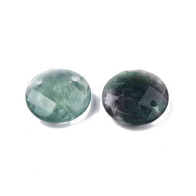 Natural Fluorite Connector Charms G-N326-149B-1