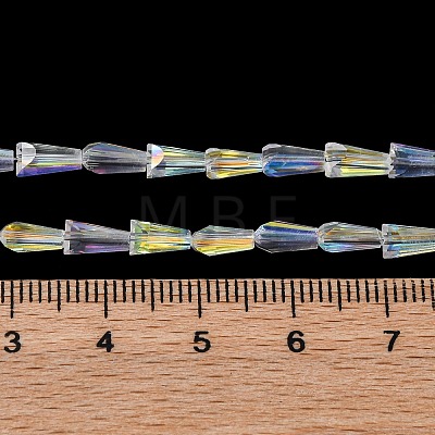 Transparent Electroplate Glass Beads Strands EGLA-H107-02A-AB01-1