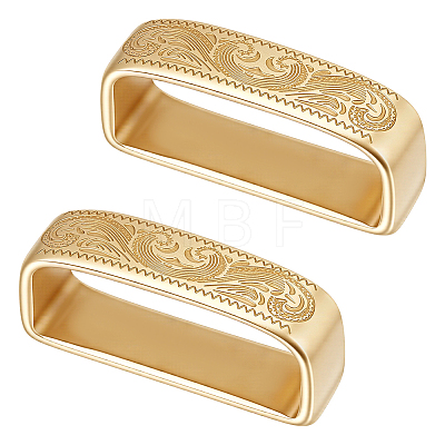 2Pcs Brass Belt Keeper Rings FIND-PH0061-85A-1