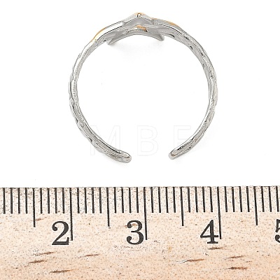 304 Stainless Steel Cuff Open Rings RJEW-Z121-02GP-06-1