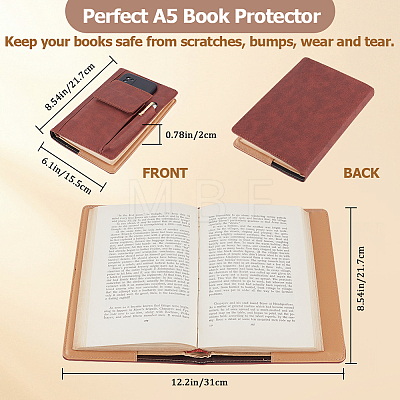 PU Leather Book Cover AJEW-WH20010-24E-1