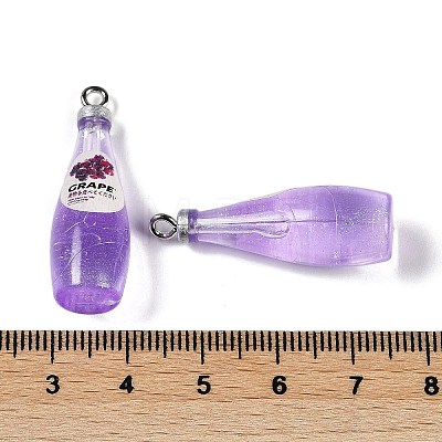 Transparent Resin Pendants RESI-D074-03E-1