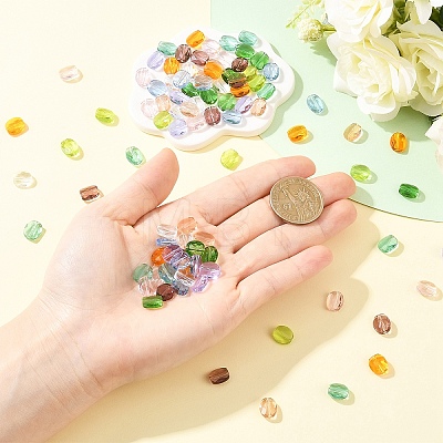 100Pcs 10 Styles Glass Imitation Austrian Crystal Beads GLAA-YW0005-64-1