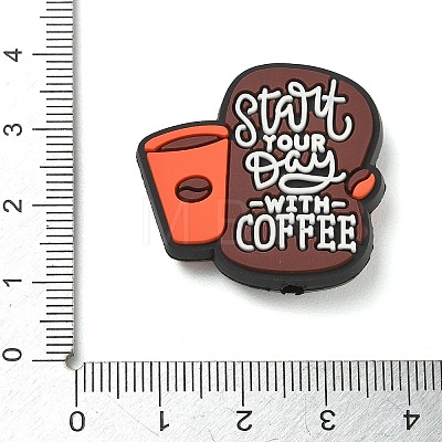 Coffee Theme Silicone Beads SL-CBACE28-01H-1