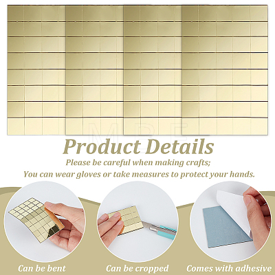 Square Adhesive Glass Cabochons Sheets DIY-WH0308-257-1