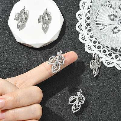 SHEGRACE Brass Micro Pave Clear Cubic Zirconi Twister Clasps XGRQ6B476-885P-1
