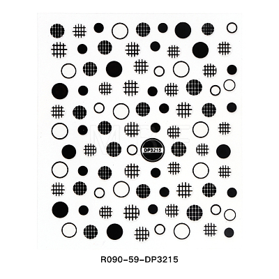 3D Black Transfer Stickers Decals MRMJ-R090-59-DP3215-1