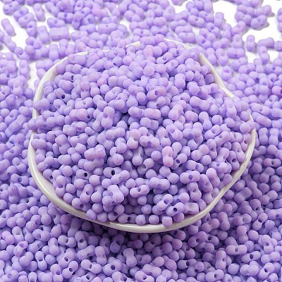 Macaron Color Opaque Frosted Glass Seed Beads SEED-K009-12B-14-1