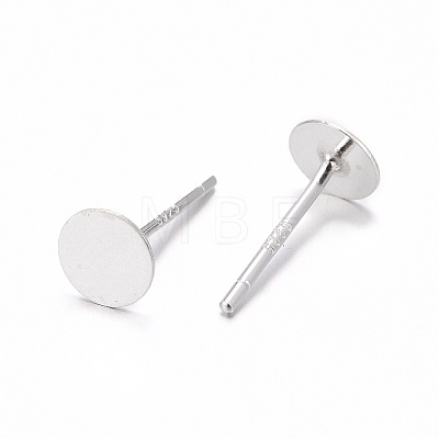 925 Sterling Silver Earrings Findings X-STER-P032-15S-5mm-1