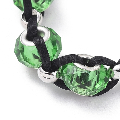 Handmade Glass European Beads Braided Bead Bracelets BJEW-JB05042-01-1