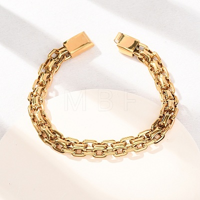 304 Stainless Steel Link Chain Bracelets BJEW-F529-14G-1