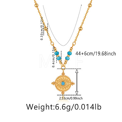 Boho Brass Pendant Necklaces for Women WG41E8B-01-1