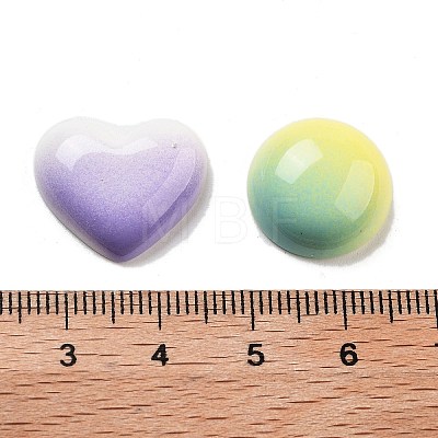 Gradient Color Opaque Resin Decoden Cabochons RESI-S04-02-1