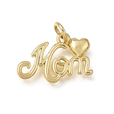 Mother's Day Brass Pendants KK-L276-02G-1