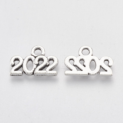 Tibetan Style Alloy Charms TIBE-T010-37AS-RS-1