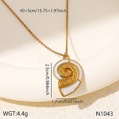 304 Stainless Steel Enamel Pendant Necklaces for Women WGD4D92-03-1