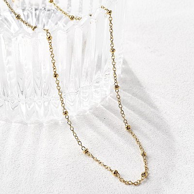 304 Stainless Steel Satellite Chain Necklaces X-NJEW-L173-012-G-1