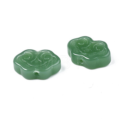 Imitation Jade Glass Beads GLAA-S054-012A-1