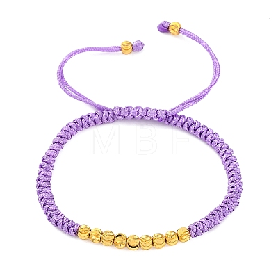 Polyester Cord Braided Bead Bracelets for Women BJEW-L698-01G-04-1