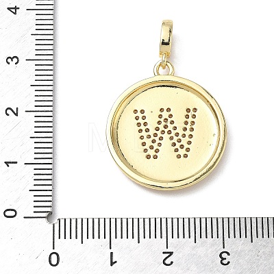 Brass Micro Pave Clear Cubic Zirconia Pendants KK-L253-17G-W-1