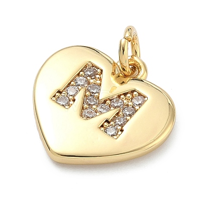 Brass Micro Pave Clear Cubic Zirconia Pendants KK-D229-01G-13-1