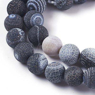 Natural Weathered Agate Beads Strands G-P414-A06-1
