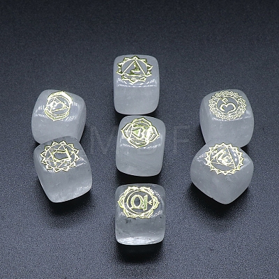 Natural Quartz Crystal 7 Chakra Healing Stone Set G-PW0004-18A-1