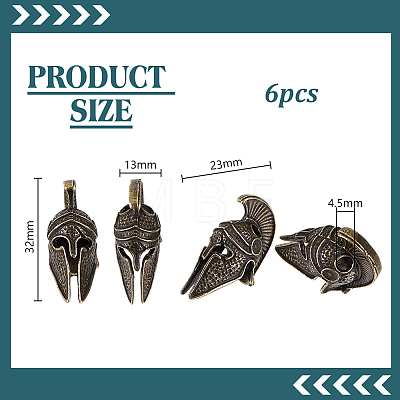 6Pcs Brass Beads KK-HY0004-64-1