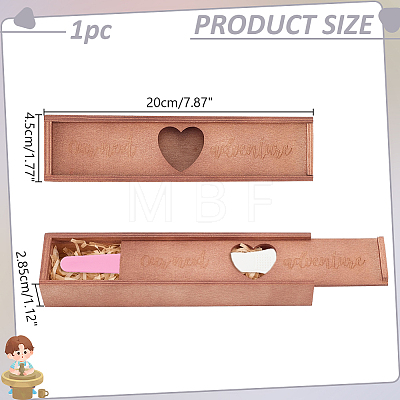 1Pc Rectangle Wooden Pregnancy Test Keepsake Slider Boxes CON-WR0001-18-1