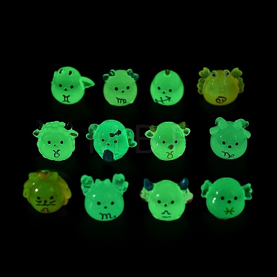 Chinese Zodiac Luminous Resin Display Decorations DJEW-M010-02-1